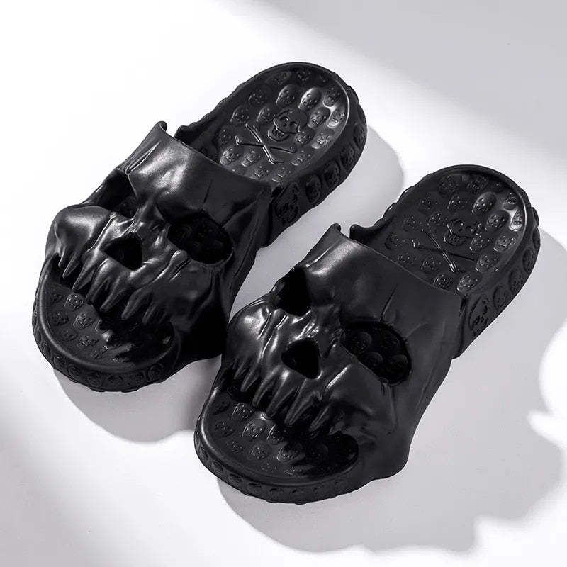 Spooky Skull Slip-Ons
