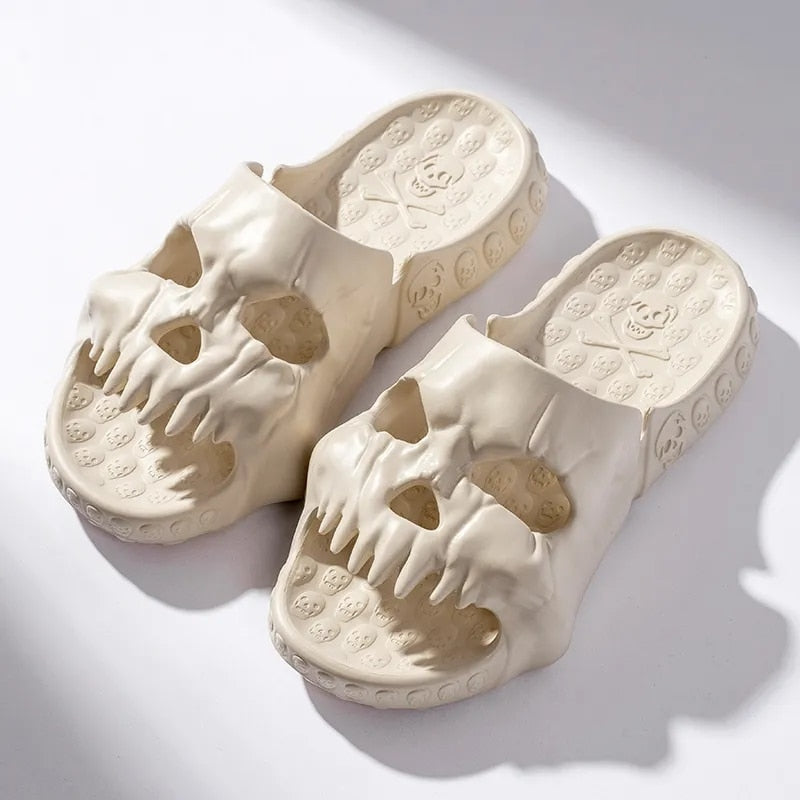 Spooky Skull Slip-Ons