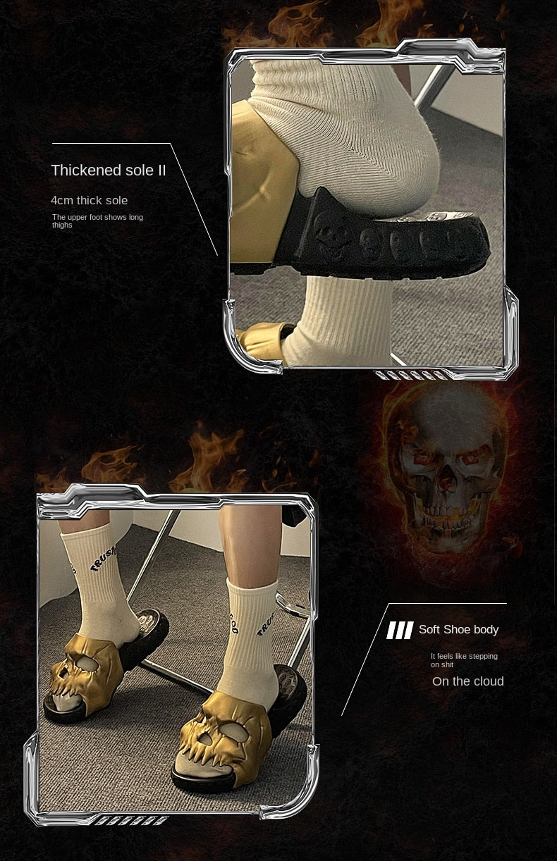 Spooky Skull Slip-Ons