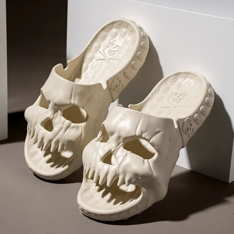 Spooky Skull Slip-Ons
