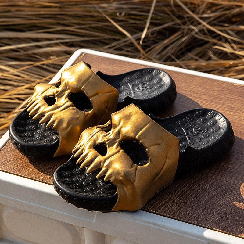 Spooky Skull Slip-Ons