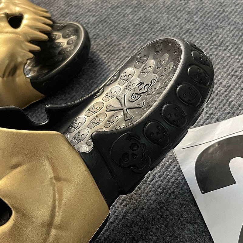 Spooky Skull Slip-Ons