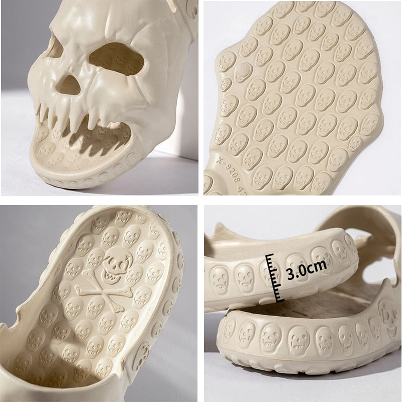Spooky Skull Slip-Ons