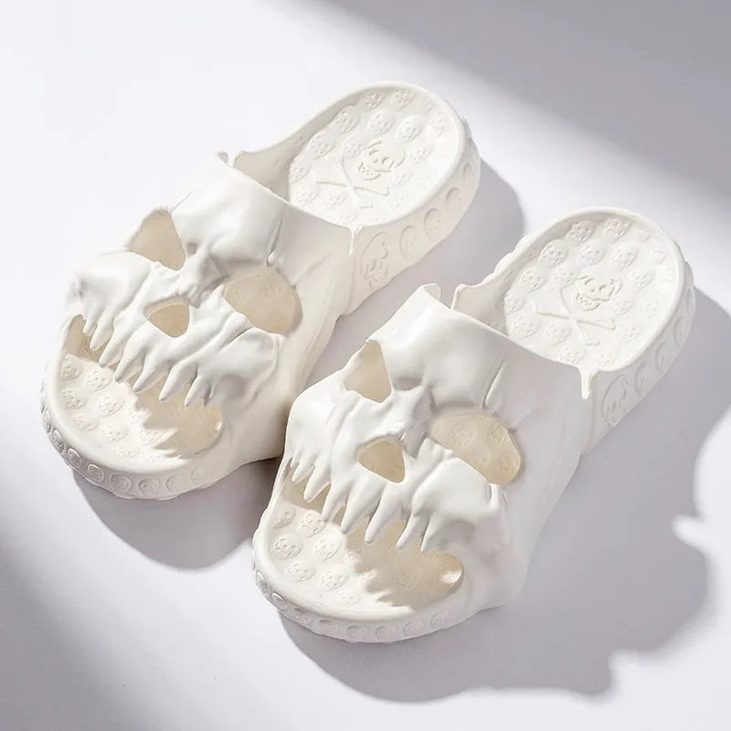 Spooky Skull Slip-Ons
