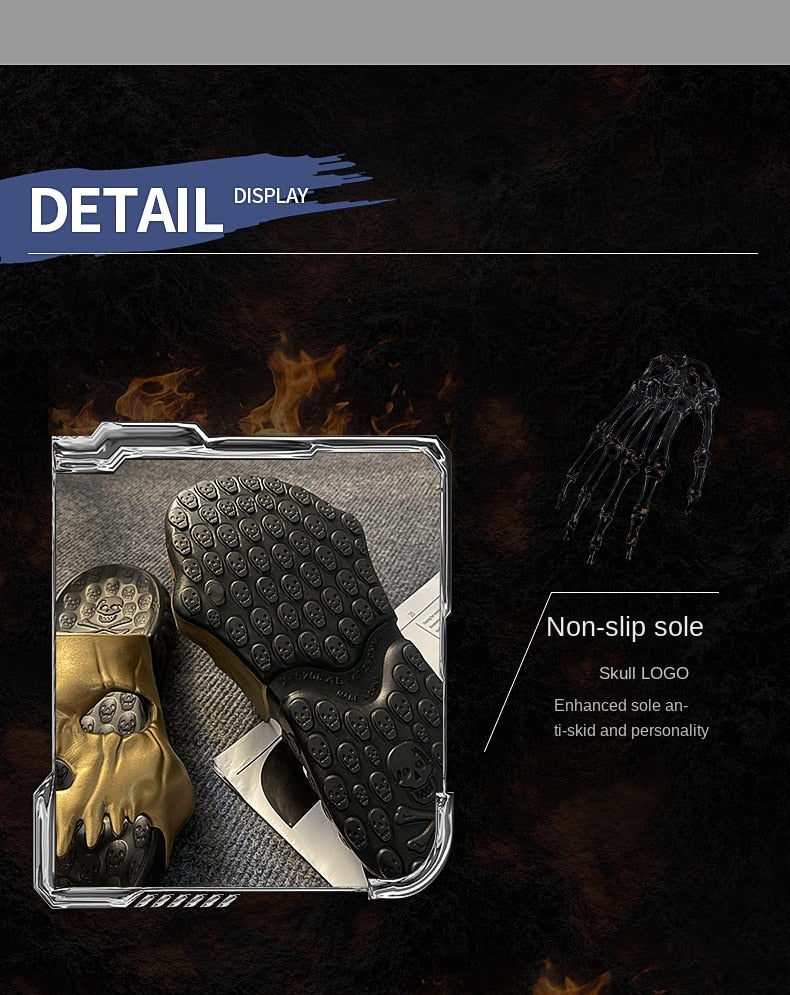 Spooky Skull Slip-Ons