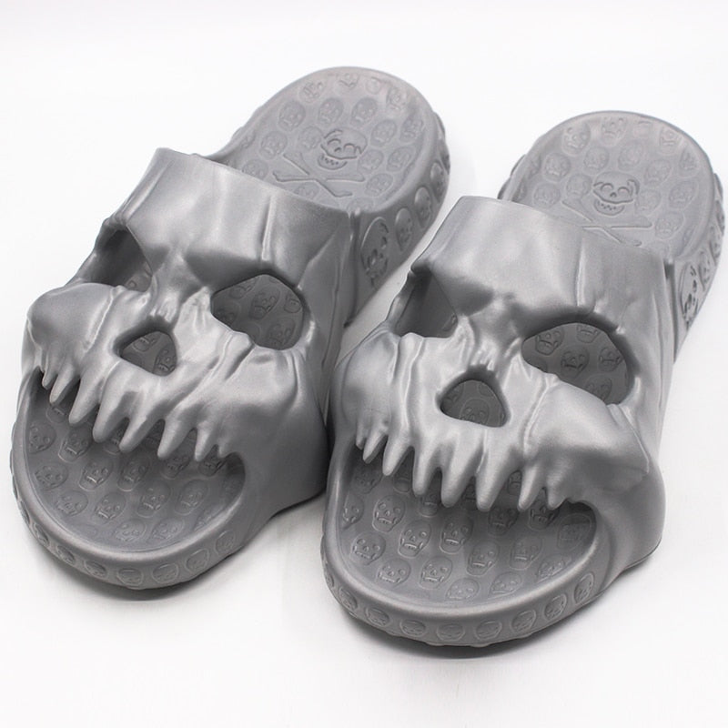 Spooky Skull Slip-Ons