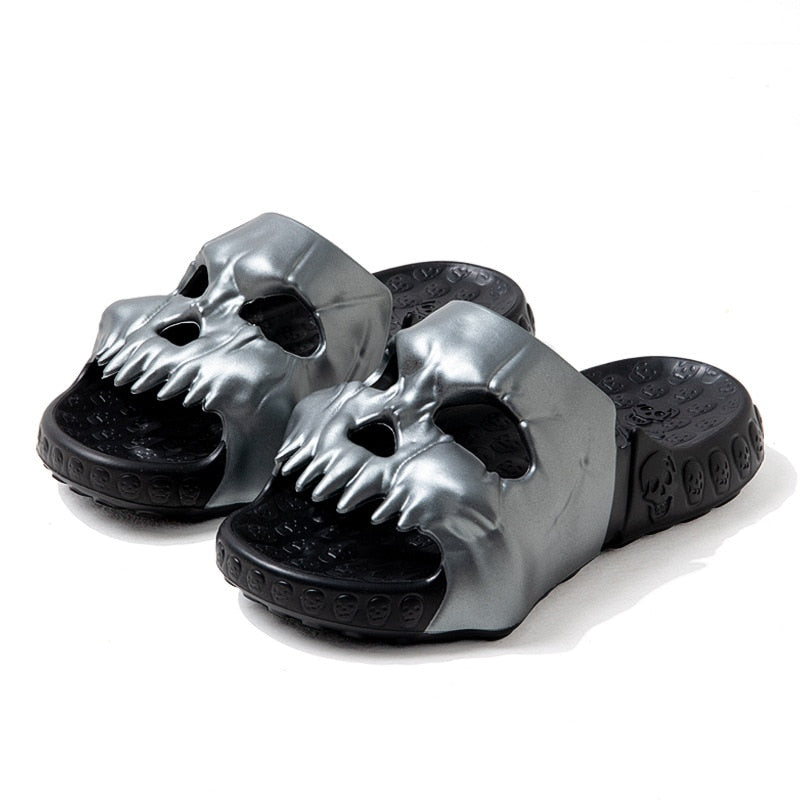 Spooky Skull Slip-Ons