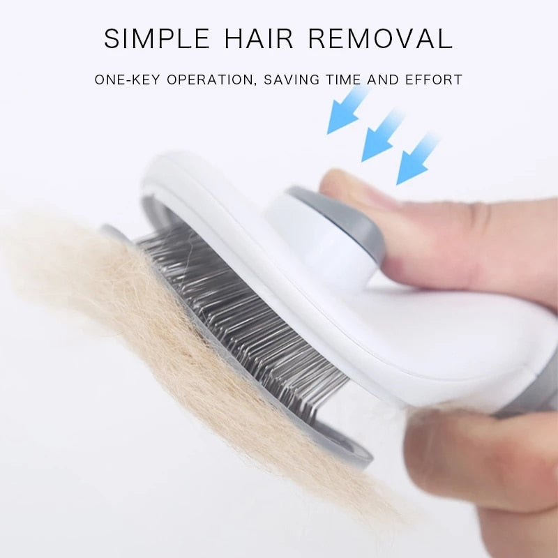 Pamper Pet Pro: Self-Cleaning Pet Grooming Brush